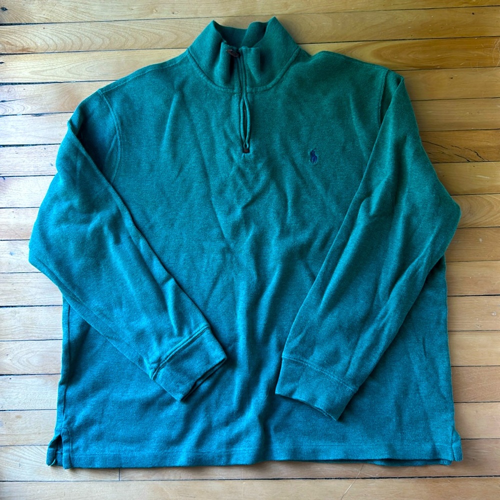 Men’s quarter zip Polo sweater/sweatshirt